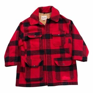 Woolrich Buffalo Plaid Wool Lumberjack Jacket Men’s Large VTG Style Red Black